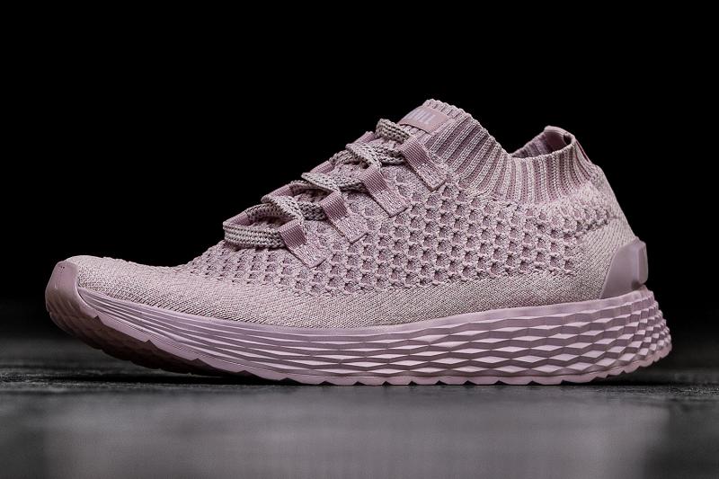 Nobull Lilac Knit Runner Men's Running Shoes Pink | USA W1062N